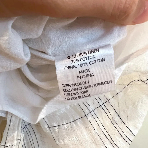 SHONA JOY White Plaid Tie Front Strappy Designer Bohemian Classic Maxi Dress 2 - Picture 9 of 10